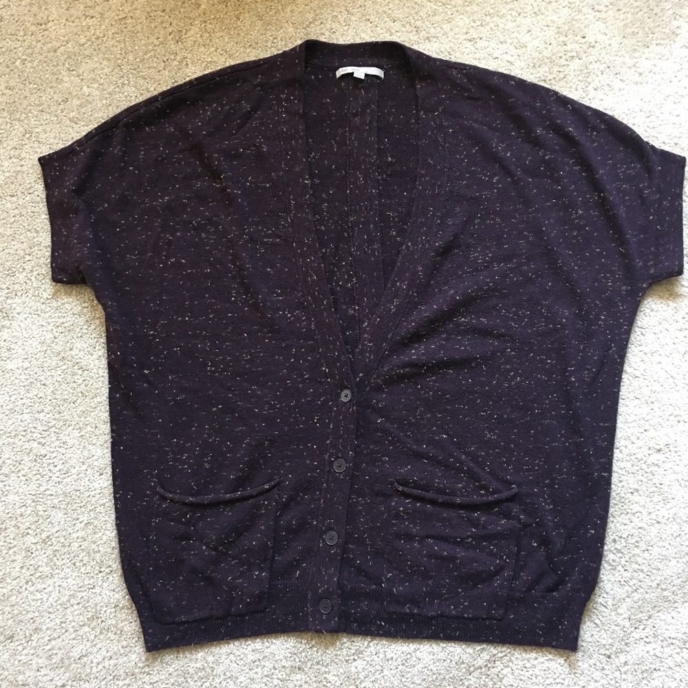 Gap Short Sleeve Speckled Cardigan